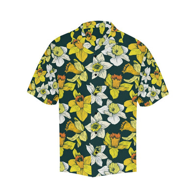 Daffodils Pattern Print Design DF02 Men Hawaiian Shirt-JorJune