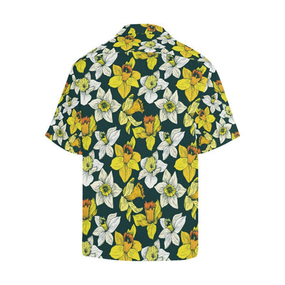 Daffodils Pattern Print Design DF02 Men Hawaiian Shirt-JorJune