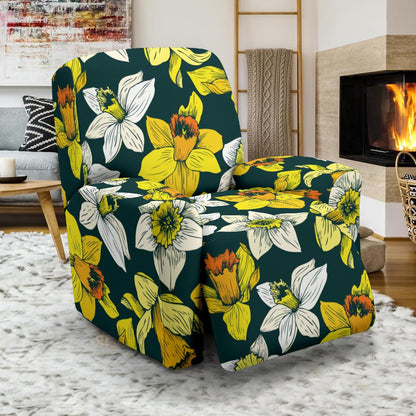 Daffodils Pattern Print Design DF02 Recliner Slipcover-JORJUNE.COM
