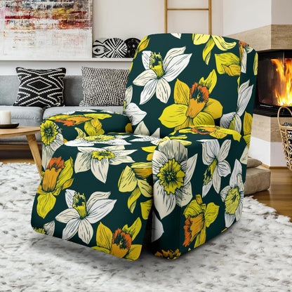 Daffodils Pattern Print Design DF02 Recliner Slipcover-JORJUNE.COM