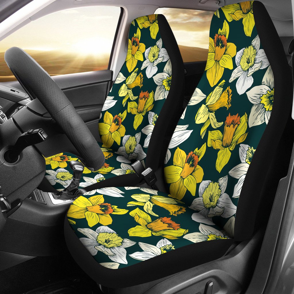 Daffodils Pattern Print Design DF02 Universal Fit Car Seat Covers