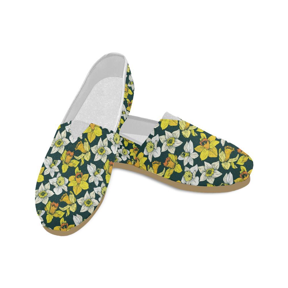 Daffodils Pattern Print Design DF02 Women Casual Shoes-JorJune.com