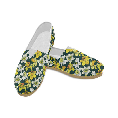 Daffodils Pattern Print Design DF02 Women Casual Shoes-JorJune.com