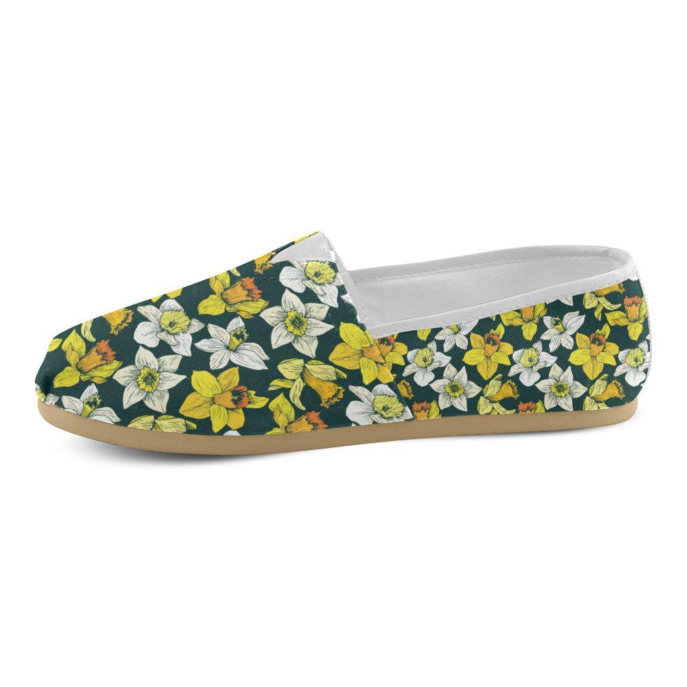Daffodils Pattern Print Design DF02 Women Casual Shoes-JorJune.com
