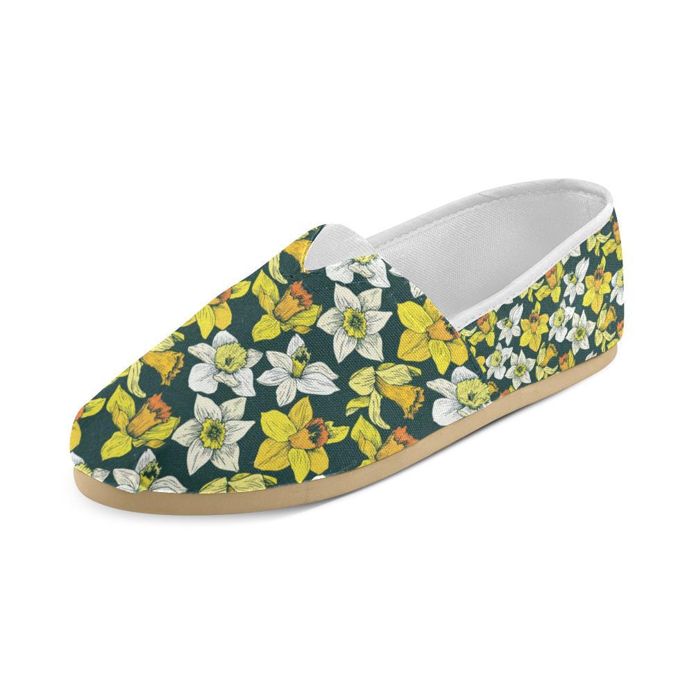 Daffodils Pattern Print Design DF02 Women Casual Shoes-JorJune.com