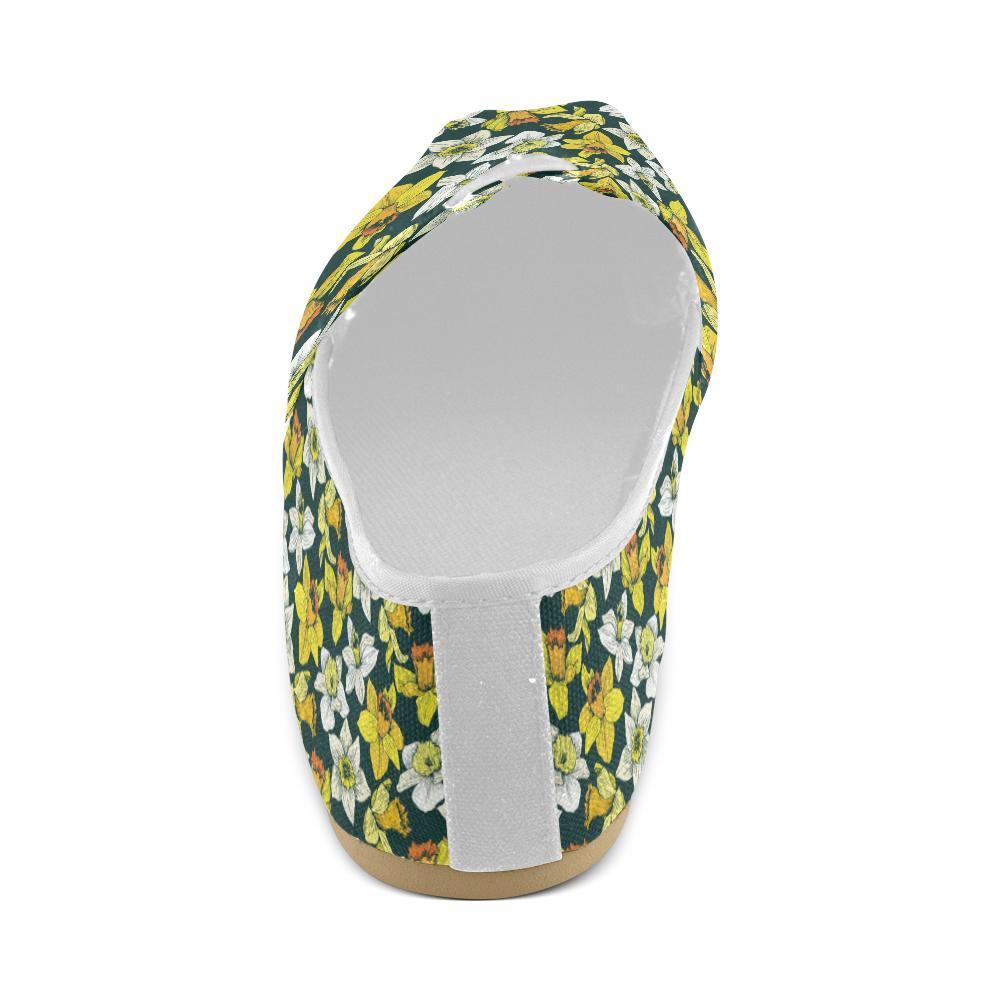 Daffodils Pattern Print Design DF02 Women Casual Shoes-JorJune.com