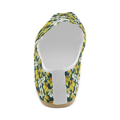 Daffodils Pattern Print Design DF02 Women Casual Shoes-JorJune.com