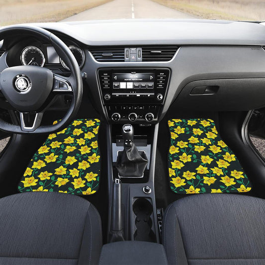 Daffodils Pattern Print Design DF03 Car Floor Mats-JorJune