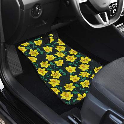 Daffodils Pattern Print Design DF03 Car Floor Mats-JorJune