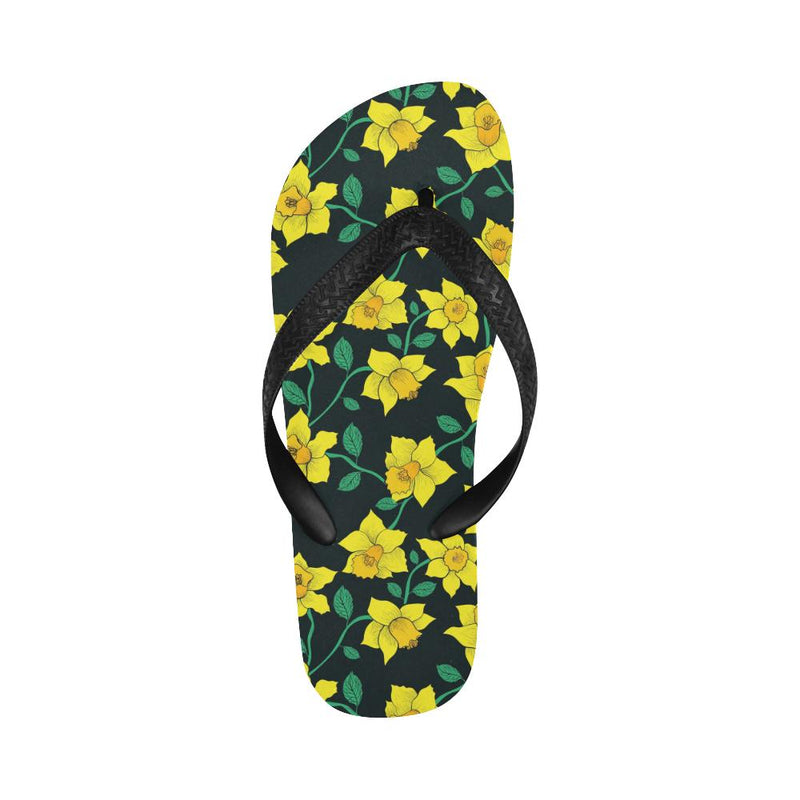 Daffodils Pattern Print Design DF03 Flip Flops-JorJune