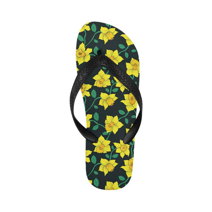 Daffodils Pattern Print Design DF03 Flip Flops-JorJune