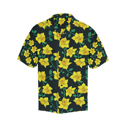 Daffodils Pattern Print Design DF03 Men Hawaiian Shirt-JorJune