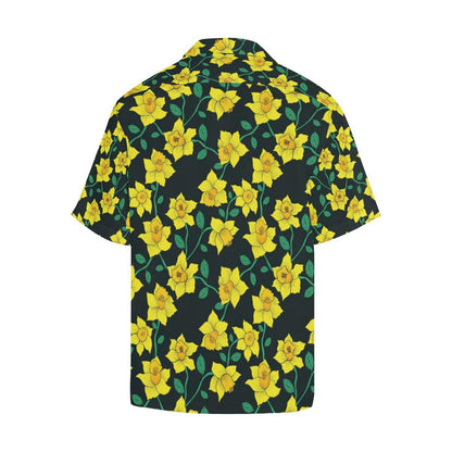 Daffodils Pattern Print Design DF03 Men Hawaiian Shirt-JorJune