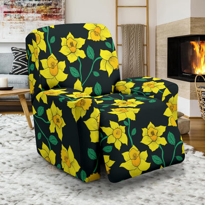 Daffodils Pattern Print Design DF03 Recliner Slipcover-JORJUNE.COM