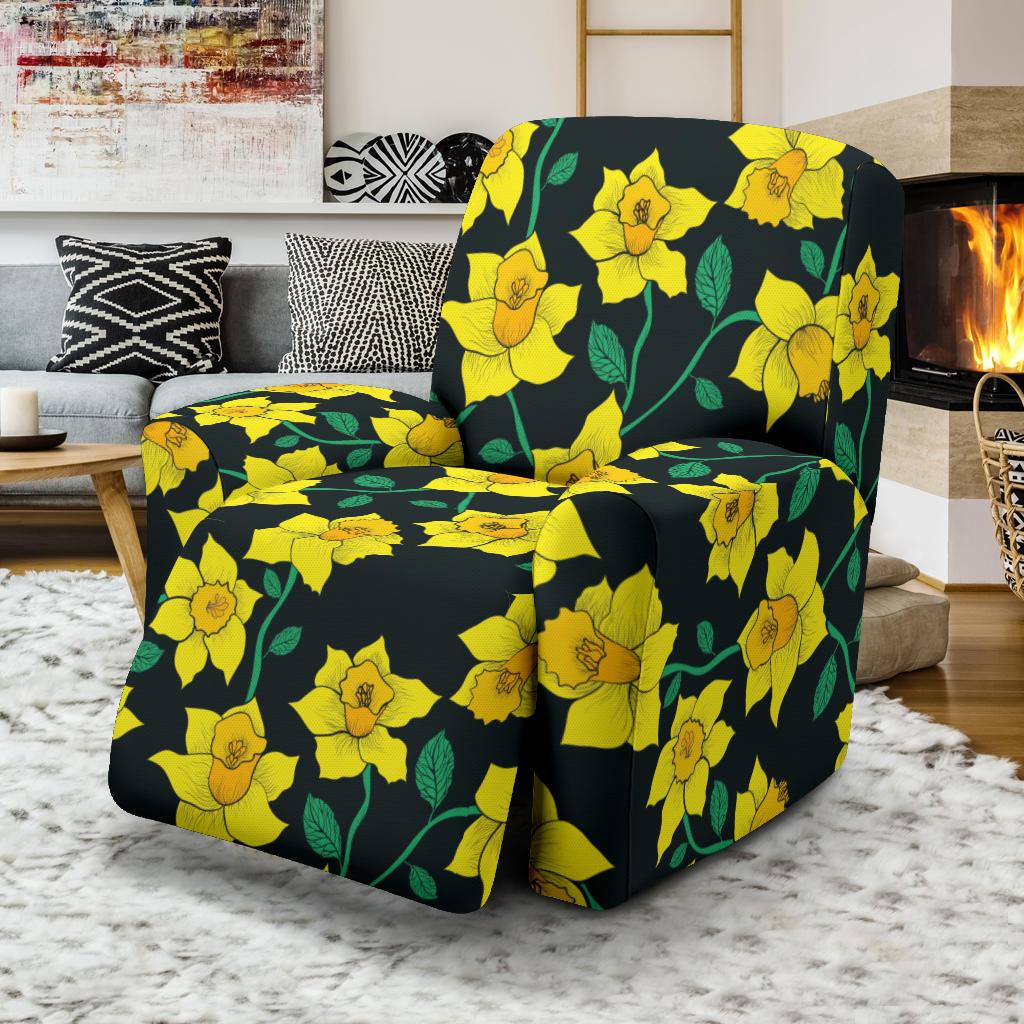 Daffodils Pattern Print Design DF03 Recliner Slipcover-JORJUNE.COM