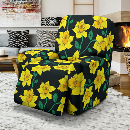 Daffodils Pattern Print Design DF03 Recliner Slipcover-JORJUNE.COM
