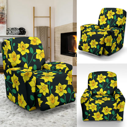 Daffodils Pattern Print Design DF03 Recliner Slipcover-JORJUNE.COM