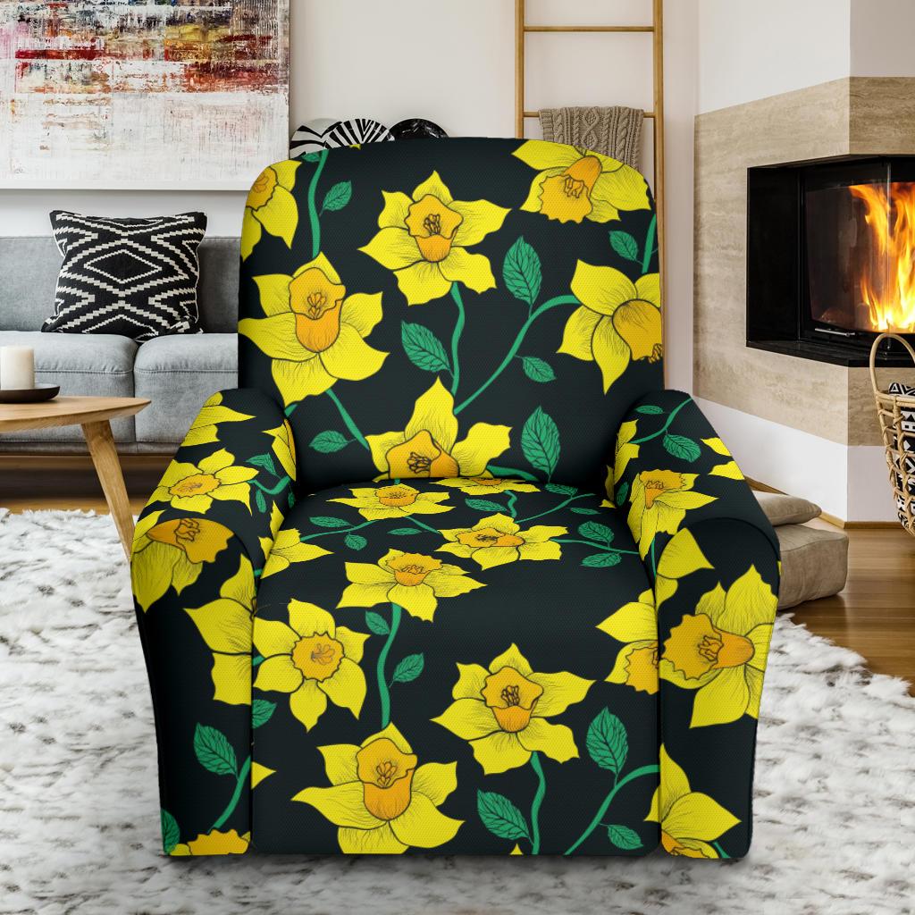 Daffodils Pattern Print Design DF03 Recliner Slipcover-JORJUNE.COM