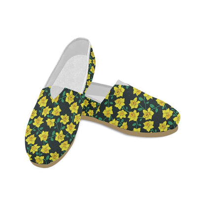 Daffodils Pattern Print Design DF03 Women Casual Shoes-JorJune.com