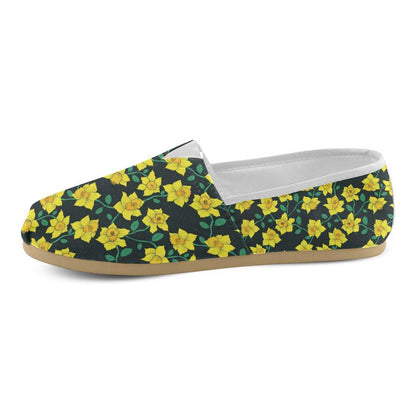 Daffodils Pattern Print Design DF03 Women Casual Shoes-JorJune.com