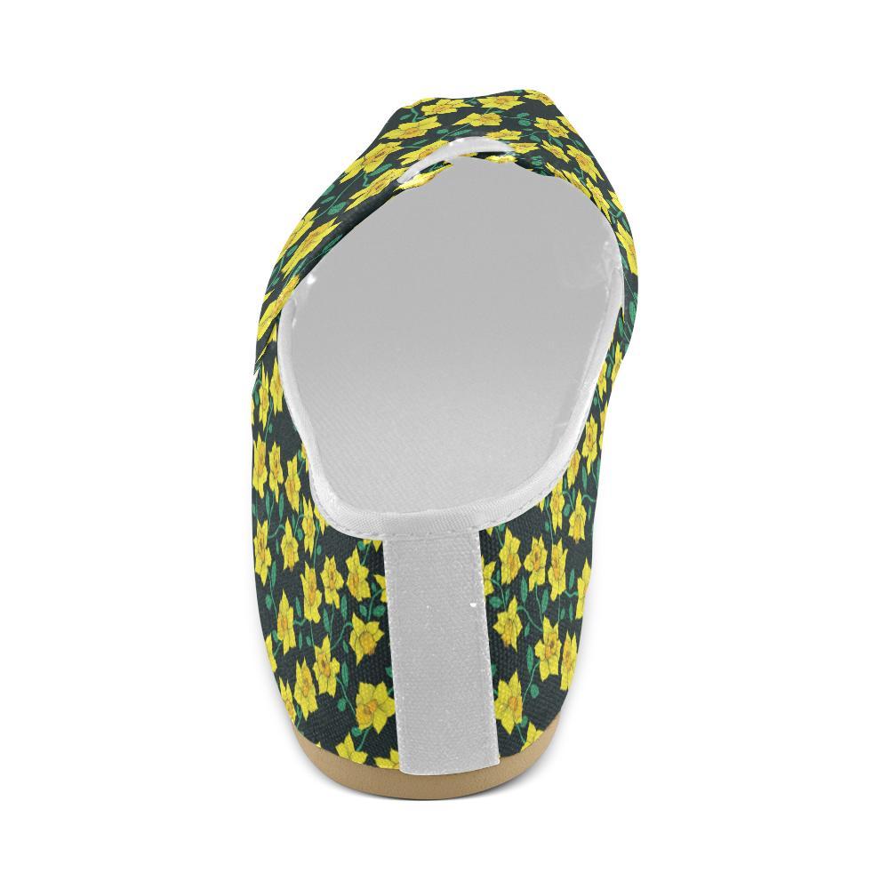 Daffodils Pattern Print Design DF03 Women Casual Shoes-JorJune.com