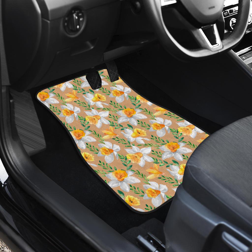 Daffodils Pattern Print Design DF04 Car Floor Mats-JorJune