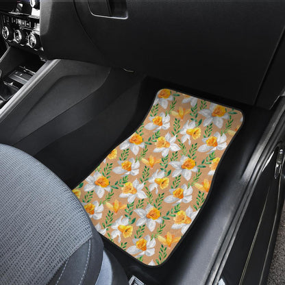 Daffodils Pattern Print Design DF04 Car Floor Mats-JorJune