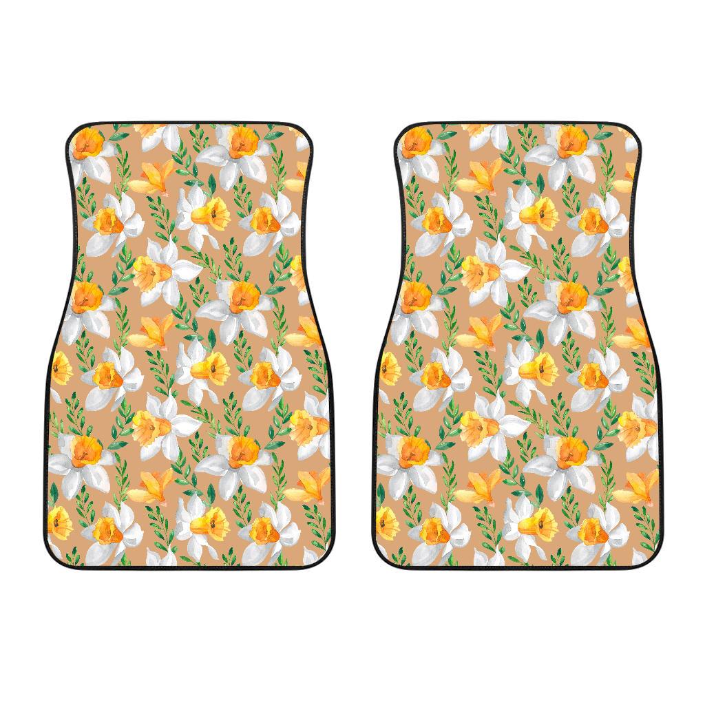 Daffodils Pattern Print Design DF04 Car Floor Mats-JorJune