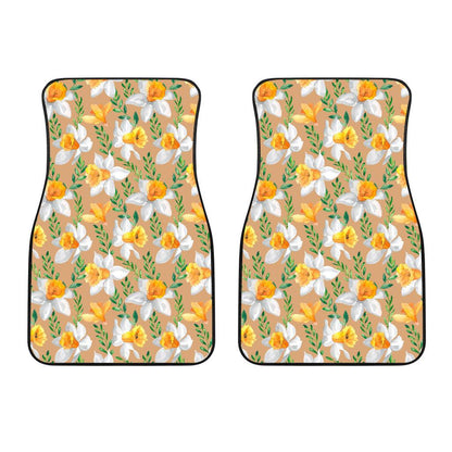 Daffodils Pattern Print Design DF04 Car Floor Mats-JorJune