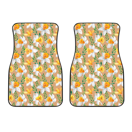 Daffodils Pattern Print Design DF04 Car Floor Mats-JorJune