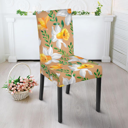Daffodils Pattern Print Design DF04 Dining Chair Slipcover-JORJUNE.COM