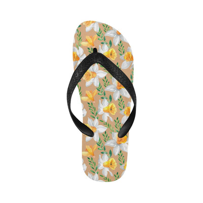 Daffodils Pattern Print Design DF04 Flip Flops-JorJune