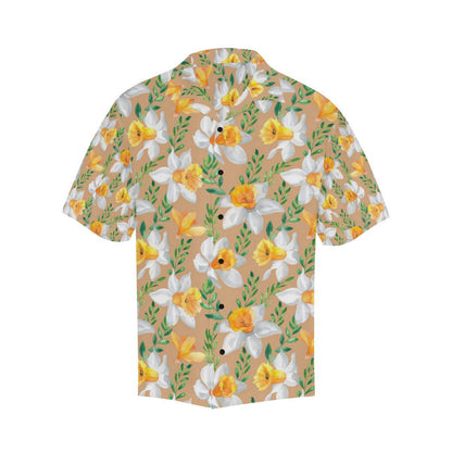 Daffodils Pattern Print Design DF04 Men Hawaiian Shirt-JorJune