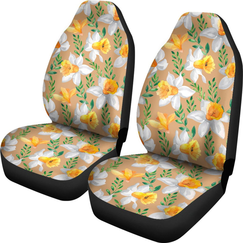 Daffodils Pattern Print Design DF04 Universal Fit Car Seat Covers