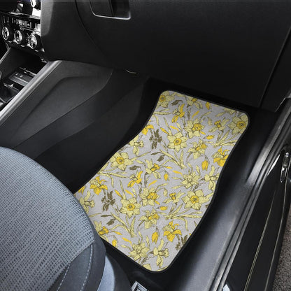 Daffodils Pattern Print Design DF05 Car Floor Mats-JorJune