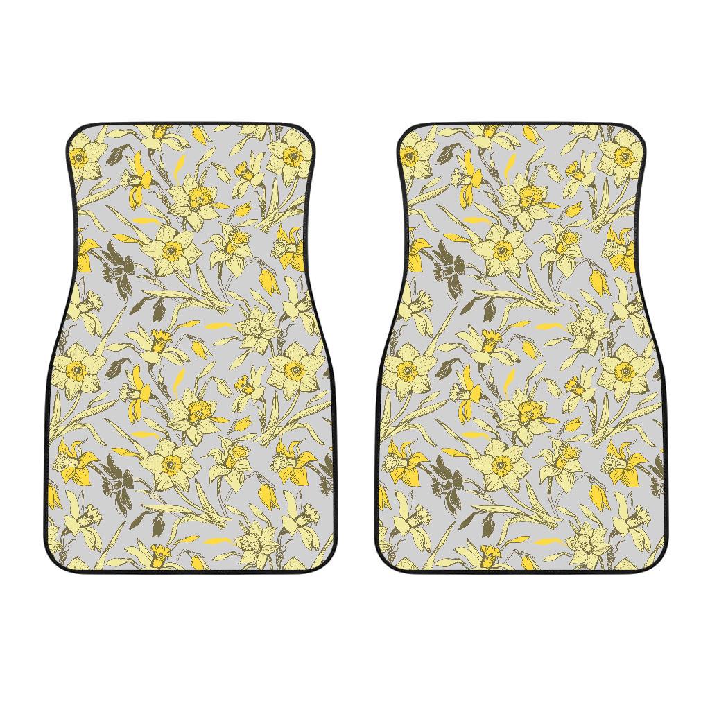 Daffodils Pattern Print Design DF05 Car Floor Mats-JorJune