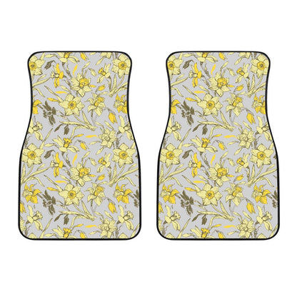 Daffodils Pattern Print Design DF05 Car Floor Mats-JorJune