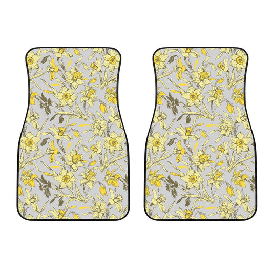 Daffodils Pattern Print Design DF05 Car Floor Mats-JorJune
