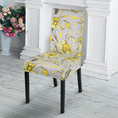 Daffodils Pattern Print Design DF05 Dining Chair Slipcover-JORJUNE.COM