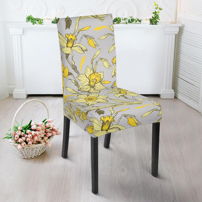 Daffodils Pattern Print Design DF05 Dining Chair Slipcover-JORJUNE.COM