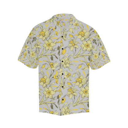 Daffodils Pattern Print Design DF05 Men Hawaiian Shirt-JorJune