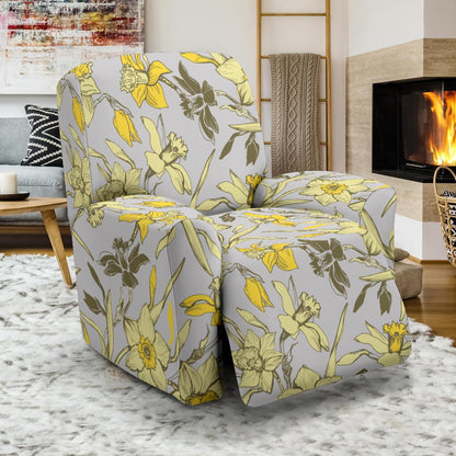 Daffodils Pattern Print Design DF05 Recliner Slipcover-JORJUNE.COM