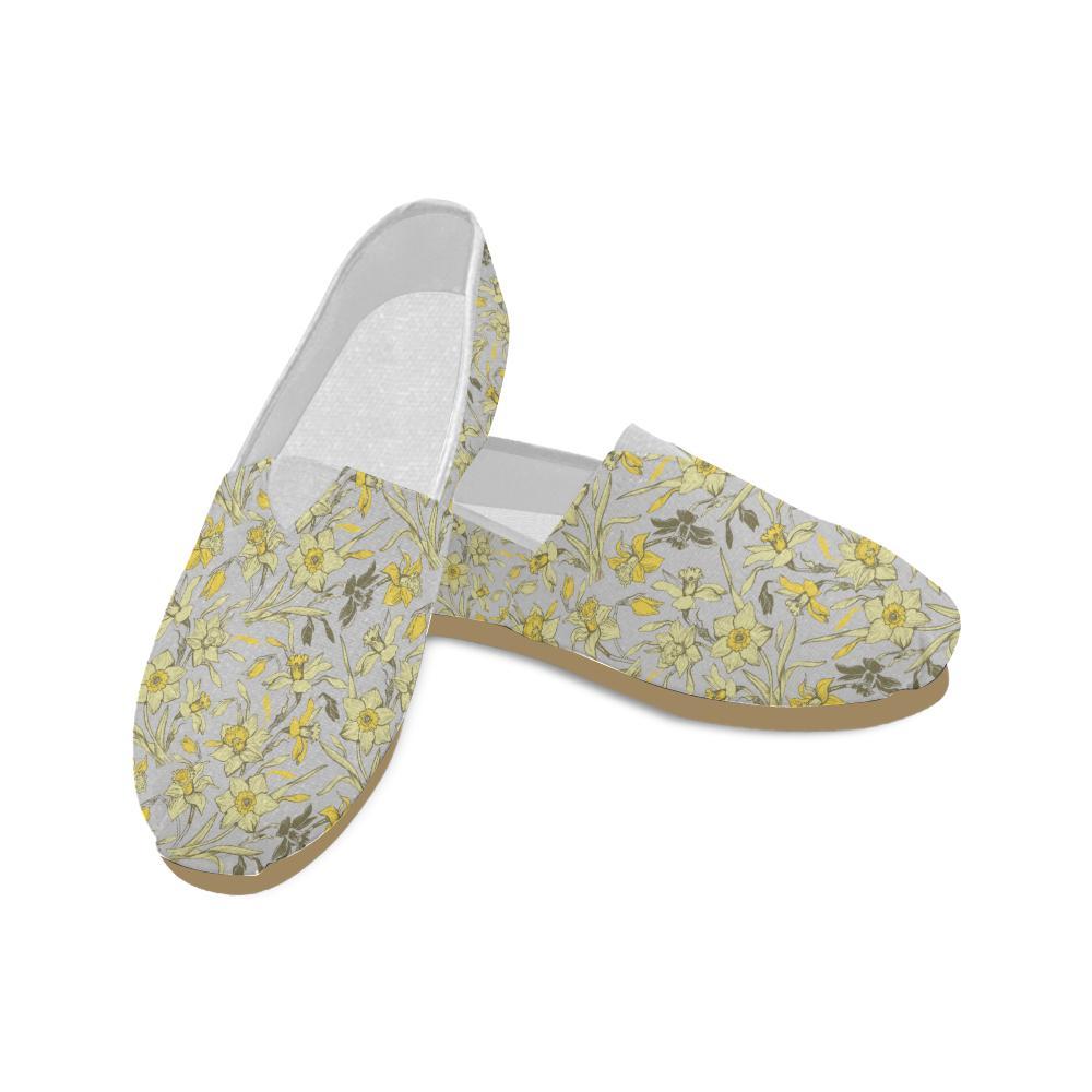 Daffodils Pattern Print Design DF05 Women Casual Shoes-JorJune.com
