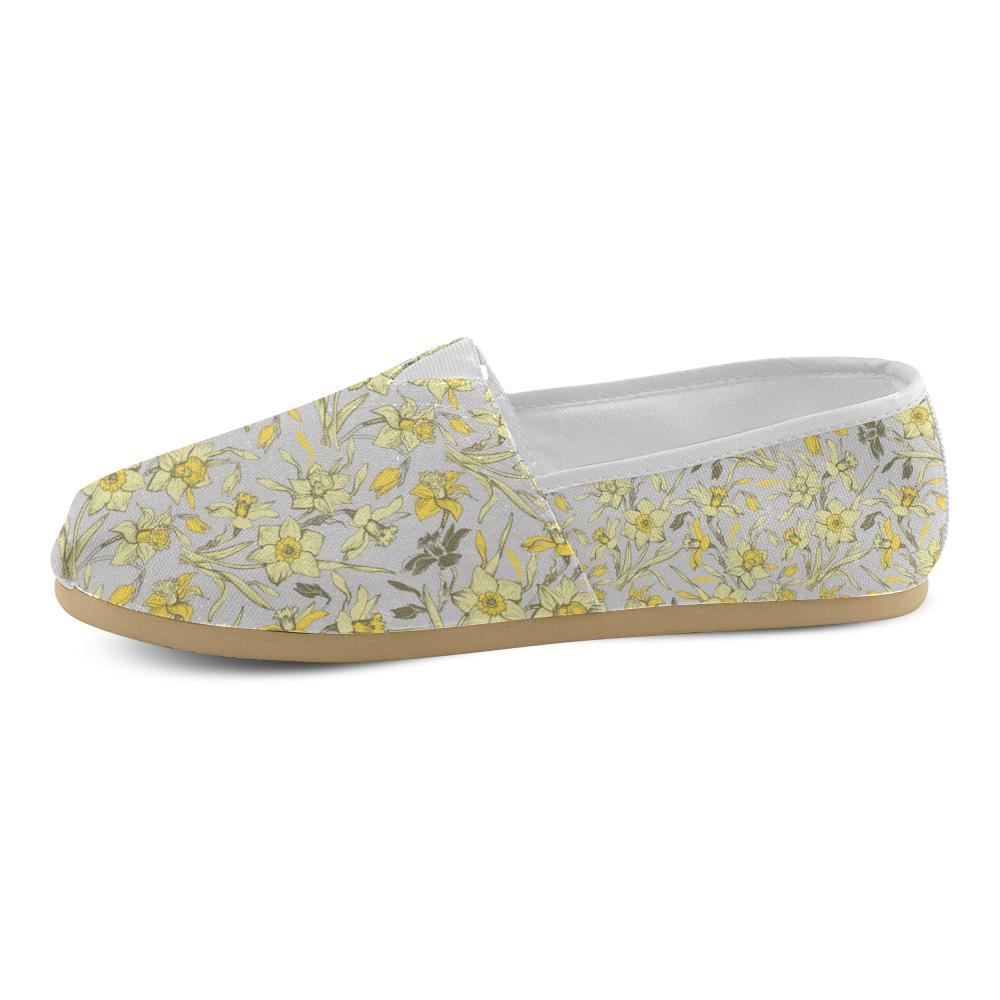 Daffodils Pattern Print Design DF05 Women Casual Shoes-JorJune.com