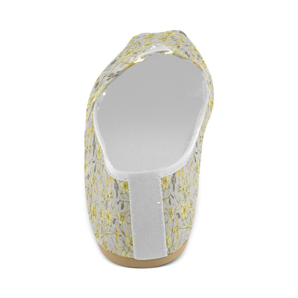 Daffodils Pattern Print Design DF05 Women Casual Shoes-JorJune.com