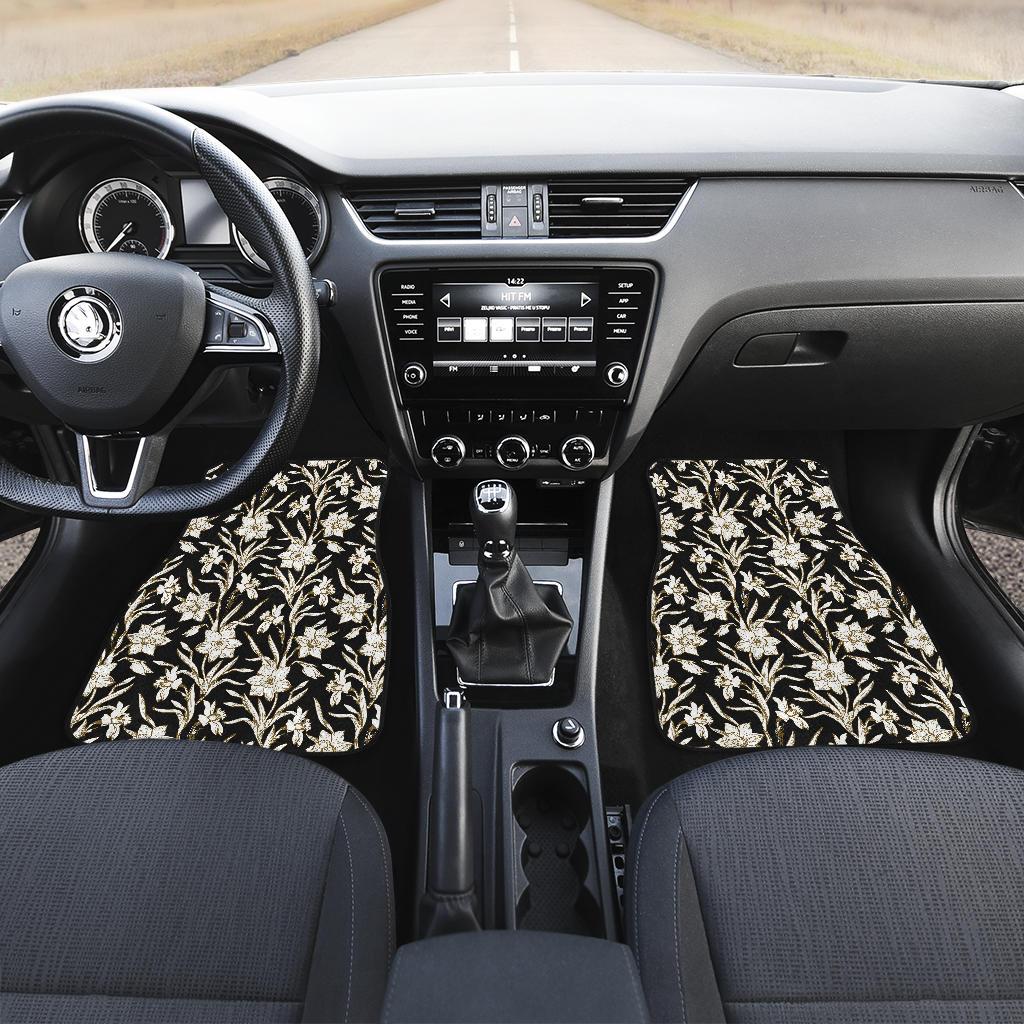 Daffodils Pattern Print Design DF06 Car Floor Mats-JorJune