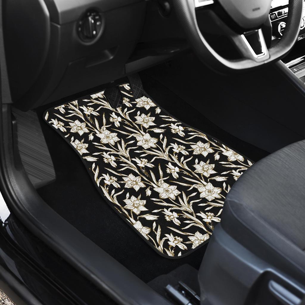 Daffodils Pattern Print Design DF06 Car Floor Mats-JorJune