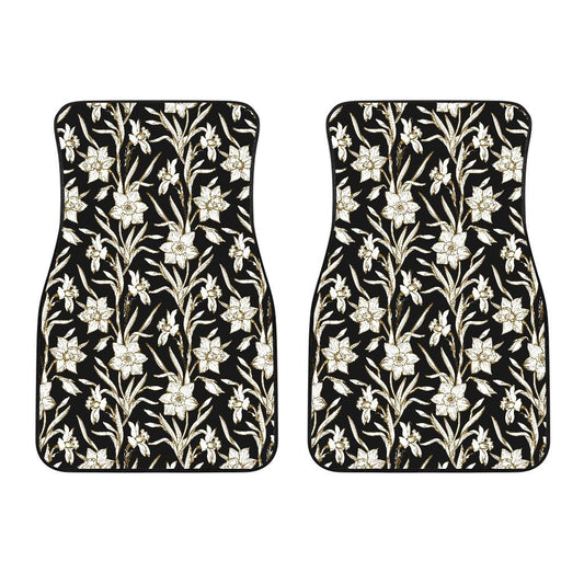 Daffodils Pattern Print Design DF06 Car Floor Mats-JorJune