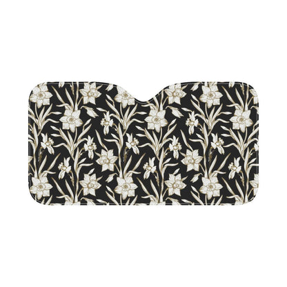 Daffodils Pattern Print Design DF06 Car Sun Shade-JorJune