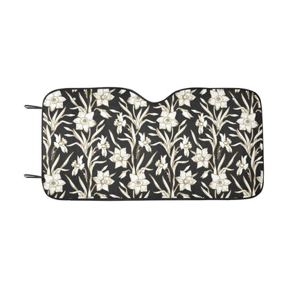 Daffodils Pattern Print Design DF06 Car Sun Shade-JorJune